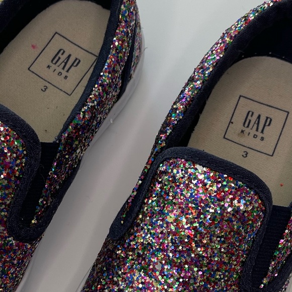 ***RELISTED*** GAPKids Multi Colored Glitter Slip-On Shoes Girls Size 3 - Picture 10 of 12